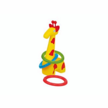 Plastová žirafa s kroužky