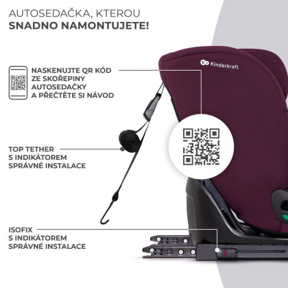 Autosedačka Oneto3 i-Size 76 - 150 cm + Isofix Kinderkraft