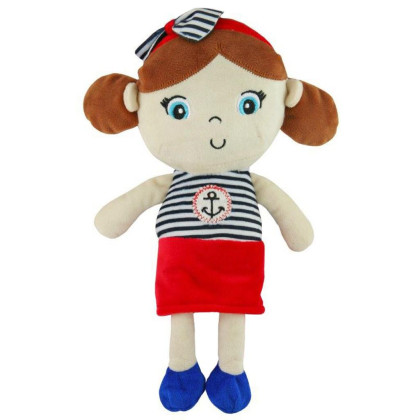 Edukační plyšová panenka Baby Mix námořník holka