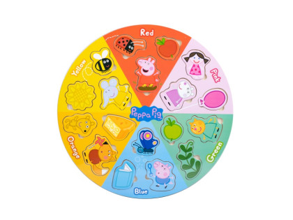 Barevné vkládací puzzle s tvary Peppa Pig