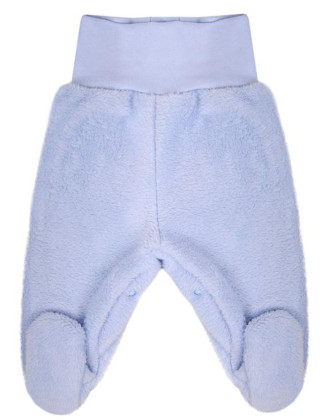 Fleecové polodupačky Baby Service Pinguin modré Bez rozepínání 