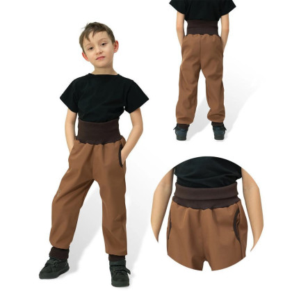 Rostoucí softshellové kalhoty Sport Brown Esito