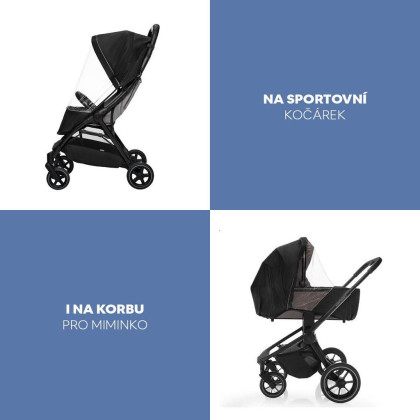 Pláštěnka na kočárek univerzální exclusive Black Zopa
