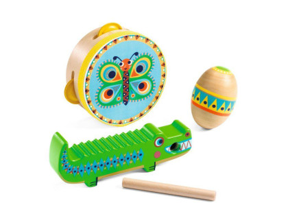 Hudební nástroje - Tamburína, maracas, guiro Djeco