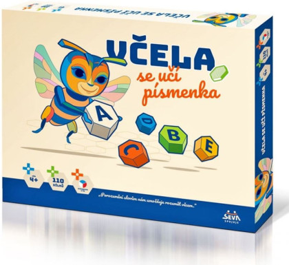 Včela se učí písmenka 110ks mozaika v krabici