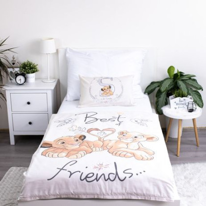 Povlečení do postýlky Lví Král "Best friends" 100 x 135, 40 x 60 cm Jerry Fabric Fabrics
