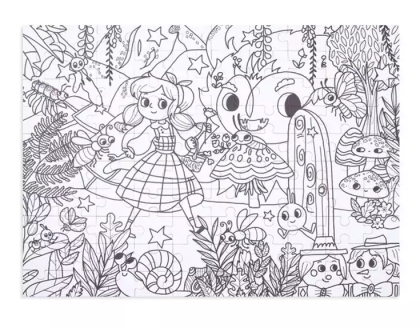 Vybarvovací puzzle Utajená zahrada 100 ks
