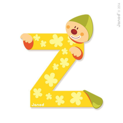 Dřevěné písmenko lepící 9 cm Janod