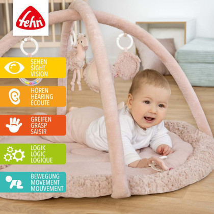 3D aktivity deka Baby Fehn Plameňák, Pink