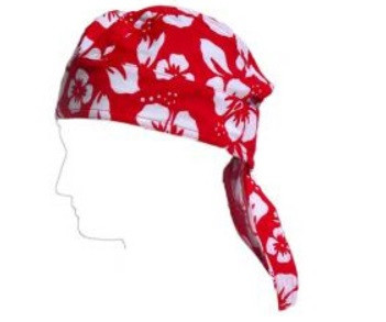 Baby Banz Šátek na hlavu s UV červený květ