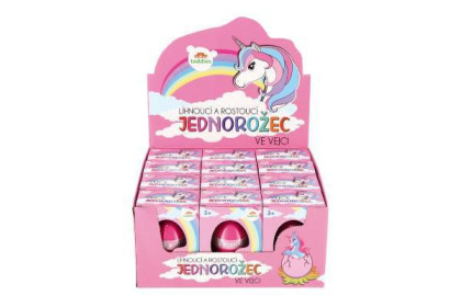 Vejce líhnoucí a rostoucí jednorožec 6 cm