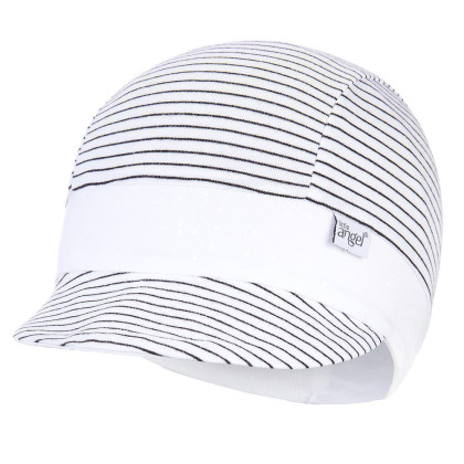 Kšiltovka tenká pruh Outlast®s UV faktorem 50+, pruh bíločerný/bílá