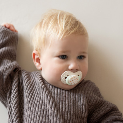 Dudlík svítící silikonový dynamický 2 ks Teddy Love 18 m+ Lovi