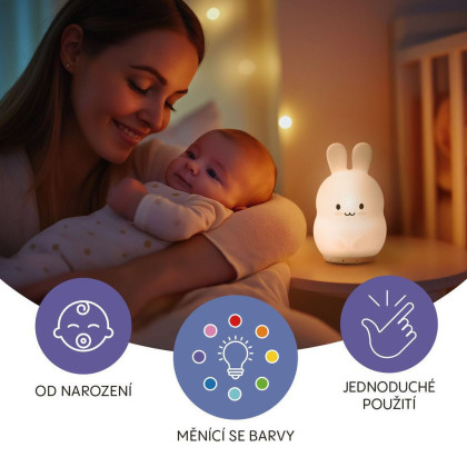 Silikonová LED noční lampička vel. M Zopa