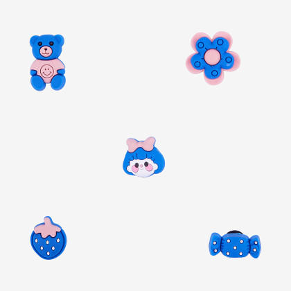 Amulety - ozdoby na boty Amuletz Modrý set mix Coqui