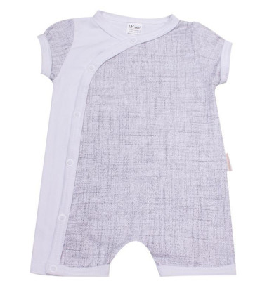 Overal letní kojenecký krátký rukáv/nohavice Šedý MKcool