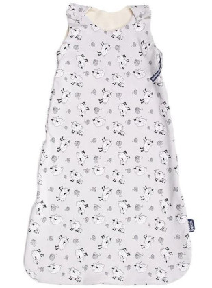 Merino spací pytel bio se zipem na boku ovečky šedé