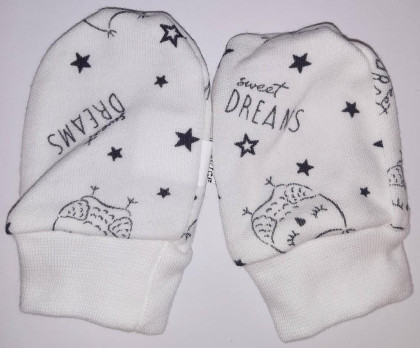 Bavlněné rukavičky pro novorozence Sovičky Baby Service Vel. 1