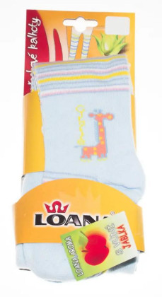 Punčocháčky s aloe vera modrá žirafka Loana vel. 50/56