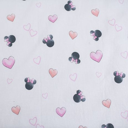 Povlečení do postýlky Minnie Blush Pink 100 x 135, 40 x 60 cm Jerry Fabrics