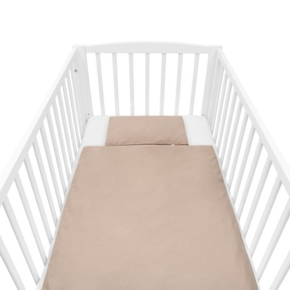 Bavlněný set do postýlky s výplní 90 x 120 cm cappuccino New Baby
