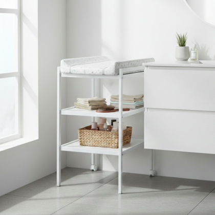 Pult přebalovací dřevěný Lumi White Wood Petite & Mars