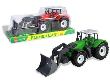 Traktor s nástrojem na setrvačník