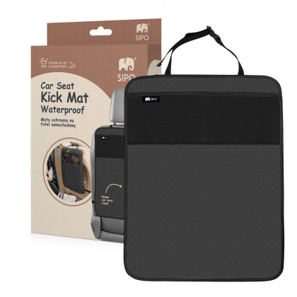 Ochrana na sedadlo-opěrku vozidla/kapsář voděodolný černý Sipo