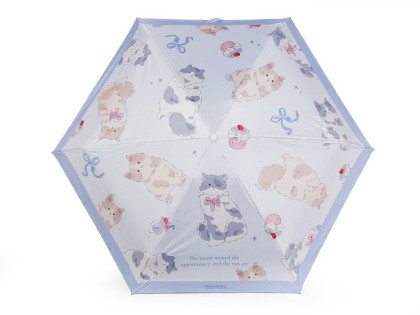 Dětský skládací mini deštník kočka s rukojetí tlapka