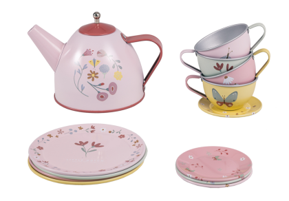 Čajový set Květiny a motýli