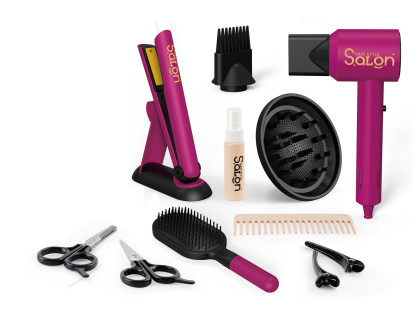 Kosmetický set s fénem a žehličkou