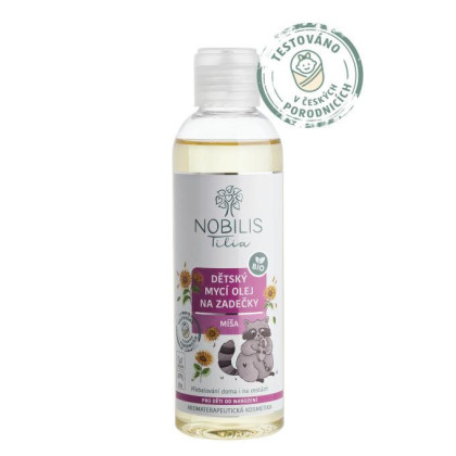 Dětský mycí olej na zadečky Míša 200 ml Nobilis Tilia