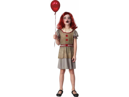 Kostým na karneval - strašidelný klaun, 110- 120 cm