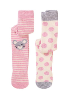 Punčochy dívčí 2pack Minoti New Tight 21 holka Vel. 50/68