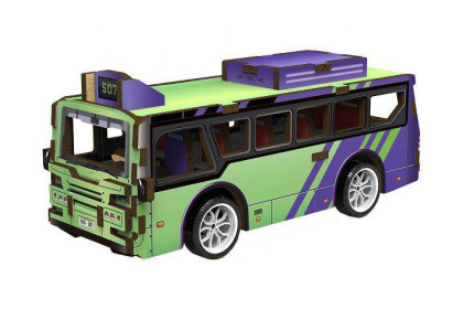 3D puzzle dřevěné - Autobus 14 cm