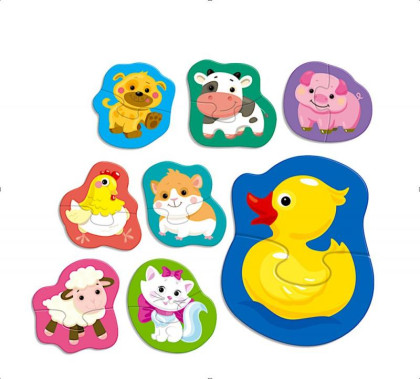 Outline puzzle poloviny - farma