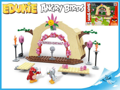 EDUKIE stavebnice Angry Birds seznamka 224 ks + 2 figurky 