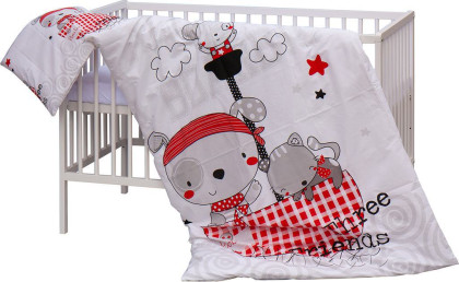 Dětská postýlka s kompletní výbavou Scarlett 120 x 60 cm - Bandy