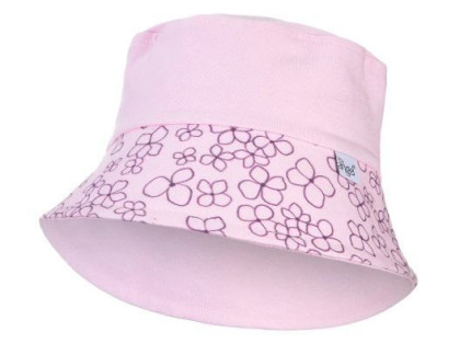 Klobouk tenký Tisk Outlast® UV 50+ Růžový baby kytičky