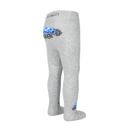 Punčocháče s protiskluzem 3x ABS vel. 68/74 šedé čtyřkolka Be Snazzy