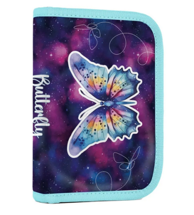 Penál 1 p. 2 chlopně, prázdný Motýl