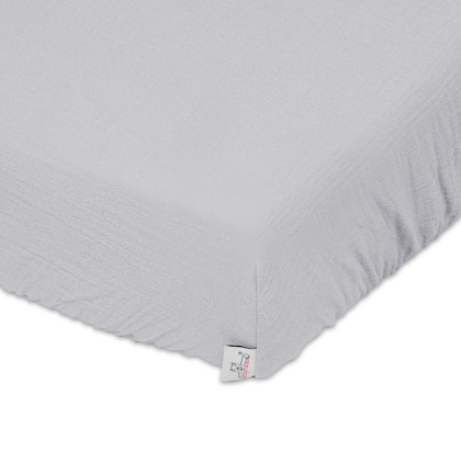 Mušelínové prostěradlo s gumou 60 x 120 cm BabyMatex