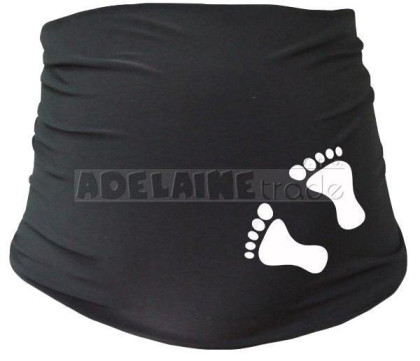 Těhotenský pás s nožičkami - černý