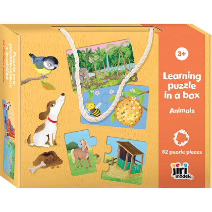 Puzzle pro předškoláky v krabičce Zvířátka
