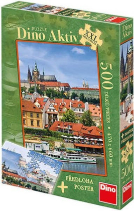 Puzzle Pražský hrad XXL 47x66cm 500 dílků + plakát
