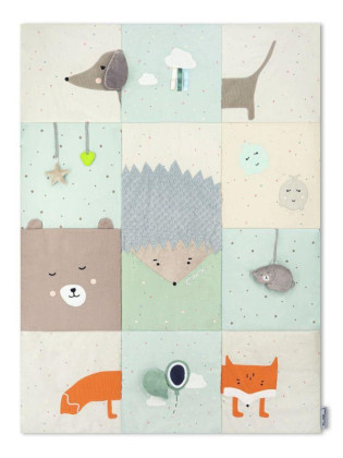 Hrací deka MoMi VOLPI patchwork