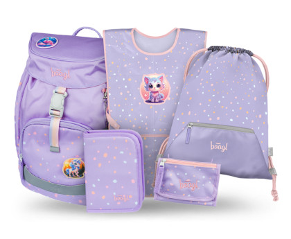 Set 5 Airy Mazlíčci: batoh, penál, sáček, zástěra, peněženka Baagl