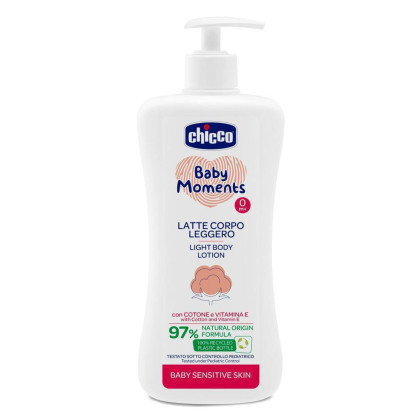 Mléko jemné tělové s dávkovačem Baby Moments Sensitive 500 ml Chicco