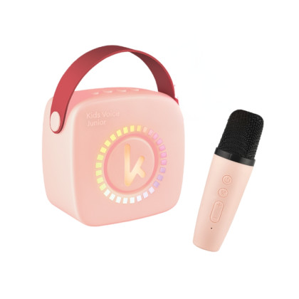 Bluetooth mini karaoke set s mikrofonem a reproduktorem Pink