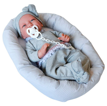 CARLA 33228 Antonio Juan - realistická panenka miminko s látkovým tělem - 42 cm